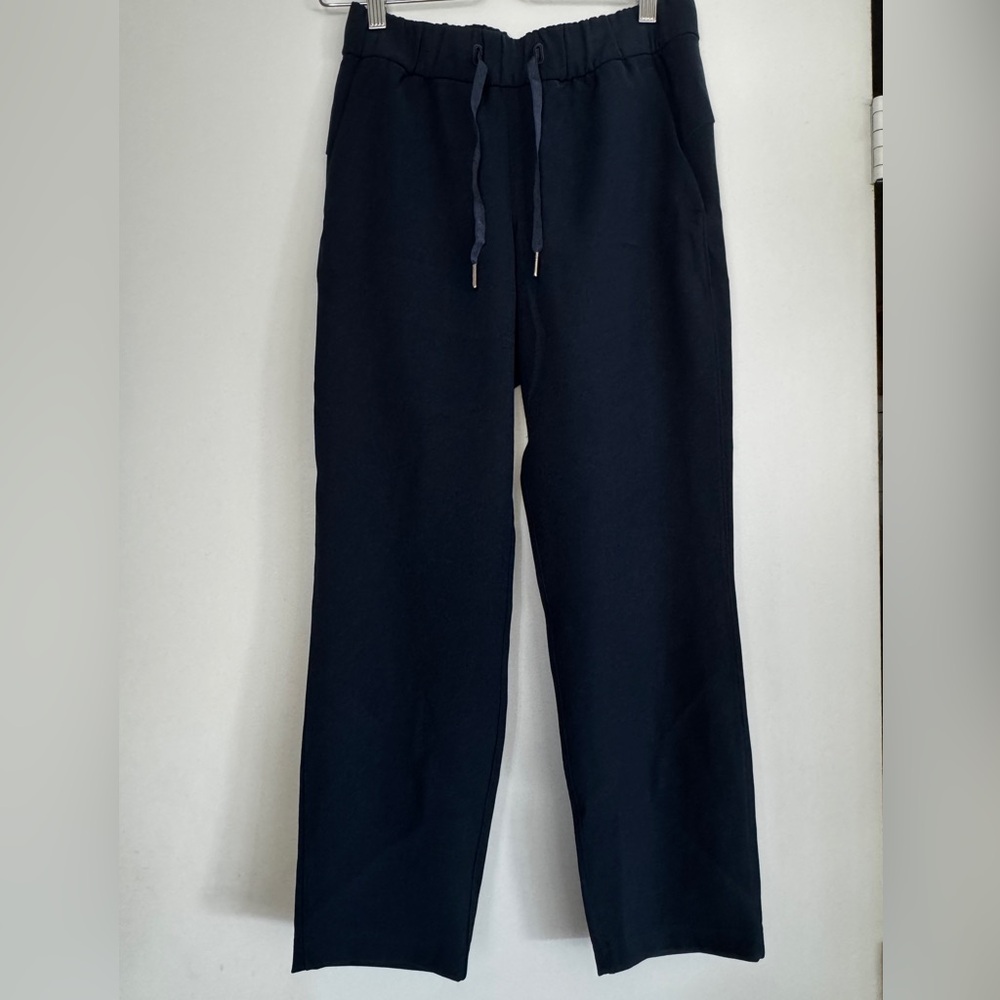lululemon athletica women's navy drawstring dress pants